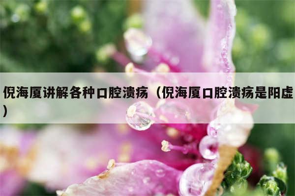 倪海厦讲解各种口腔溃疡（倪海厦口腔溃疡是阳虚）