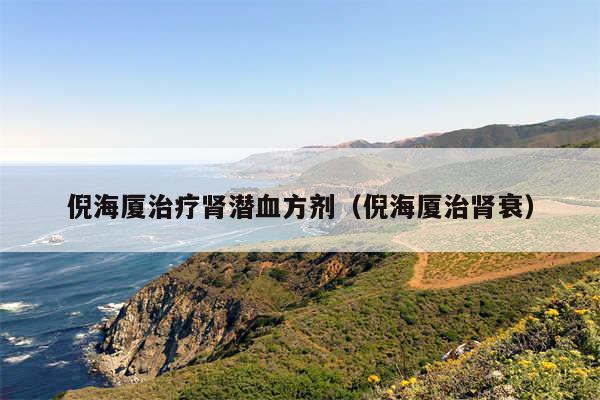 倪海厦治疗肾潜血方剂（倪海厦治肾衰）