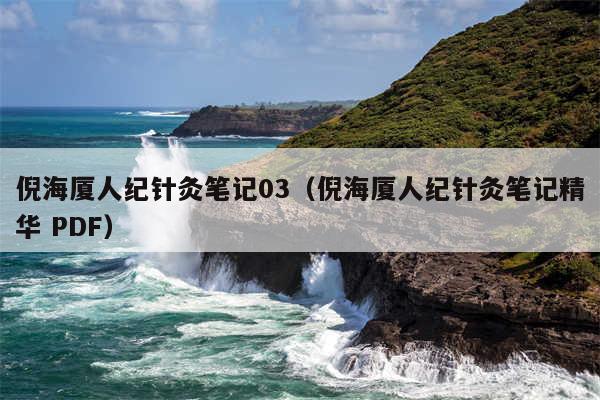 倪海厦人纪针灸笔记03（倪海厦人纪针灸笔记精华 PDF）