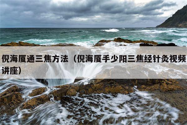 倪海厦通三焦方法（倪海厦手少阳三焦经针灸视频讲座）