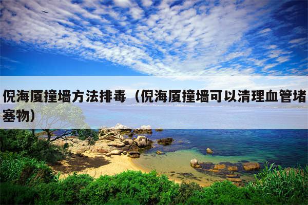 倪海厦撞墙方法排毒（倪海厦撞墙可以清理血管堵塞物）