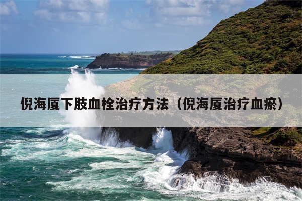 倪海厦下肢血栓治疗方法（倪海厦治疗血瘀）