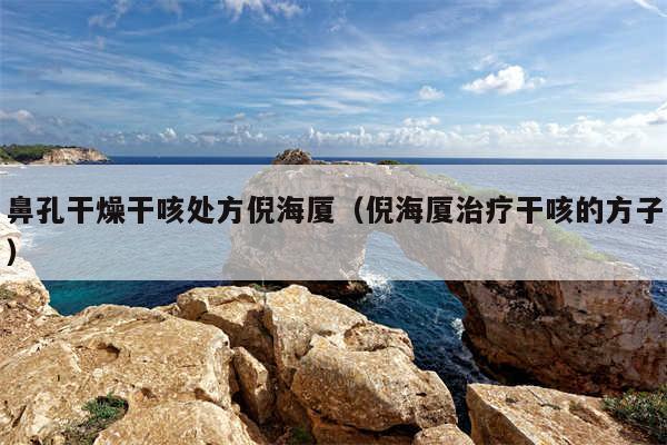 鼻孔干燥干咳处方倪海厦（倪海厦治疗干咳的方子）