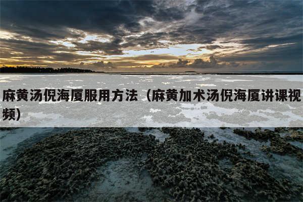 麻黄汤倪海厦服用方法（麻黄加术汤倪海厦讲课视频）