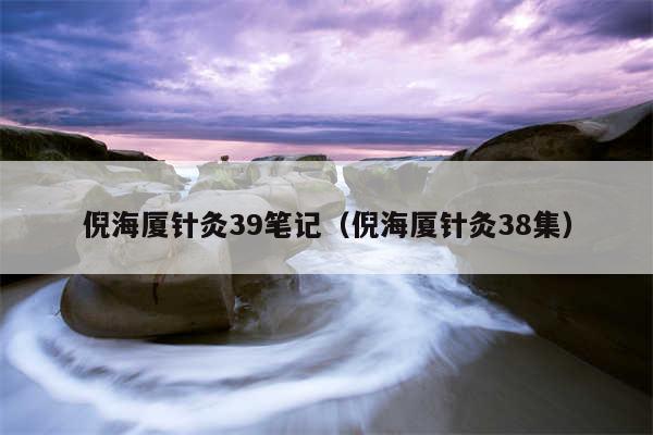 倪海厦针灸39笔记（倪海厦针灸38集）