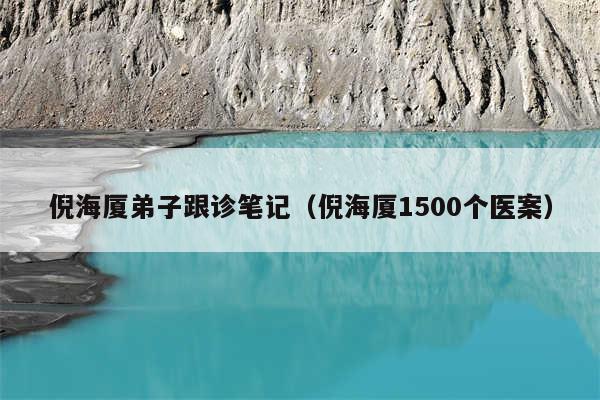 倪海厦弟子跟诊笔记（倪海厦1500个医案）