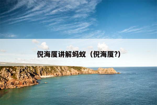 倪海厦讲解蚂蚁（倪海厦?）